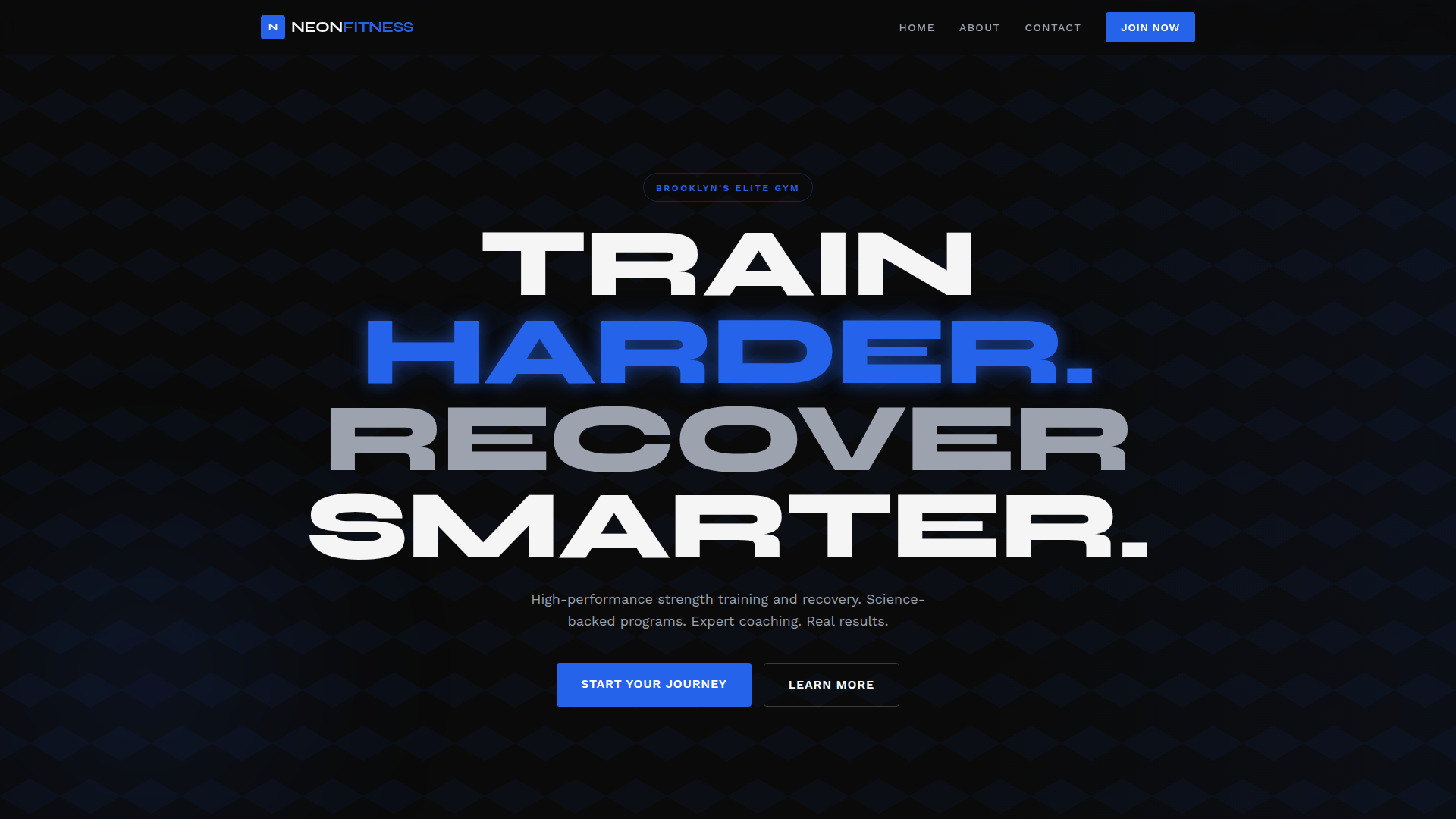 Neon Fitness website