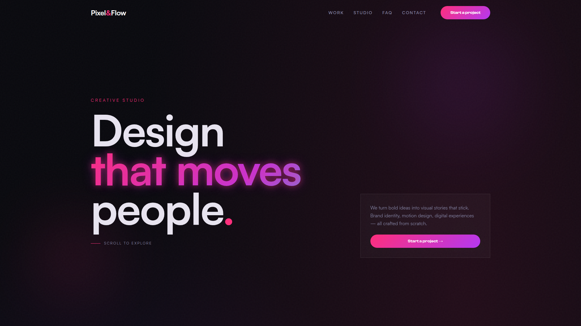 Pixel & Flow website