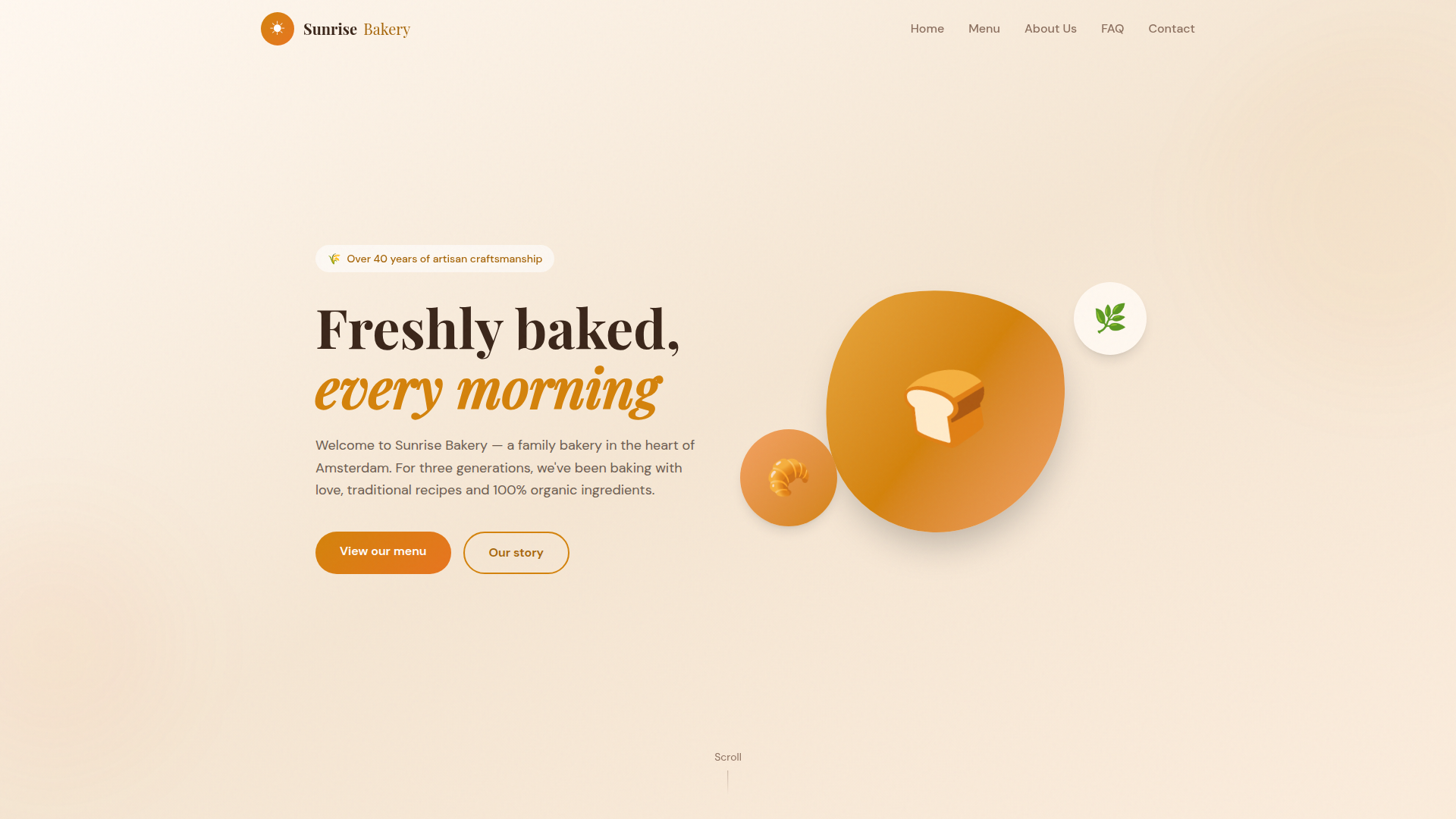 Sunrise Bakery website